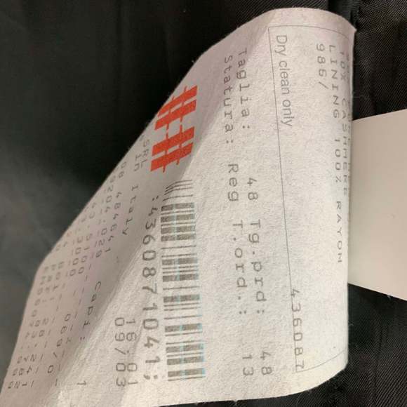 CALVIN KLEIN COLLECTION Charcoal Black Textured Wool  Cashmere Jacket - Picture 5 of 7